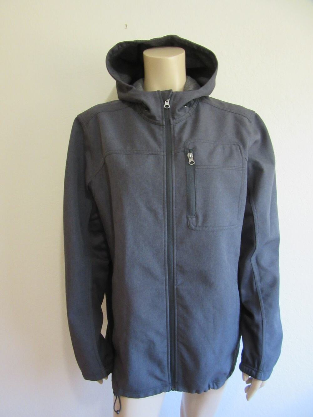 PRANA Charcoal Gray L Zip Up Hoodie-JB3